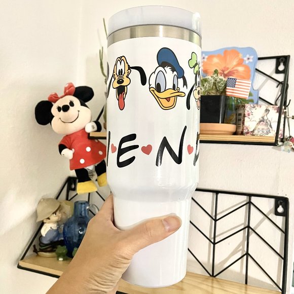 Christmas gifts decor Personalized 40oz tumbler Disney Mickey,Friends Brand new - Picture 1 of 5